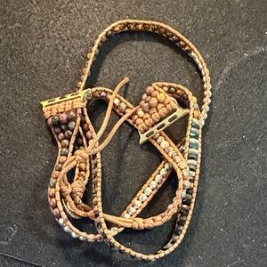 Apple Style Watch Beaded Wrap Bracelet Watch